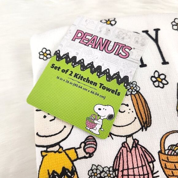 {Peanuts} White {Easter} Kitchen Towels Set - Picture 6 of 6